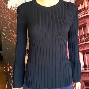 Jianshan lightweight black long-sleeved sweater. Size M - #1-0147